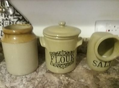 Flour bin & other stoneware
