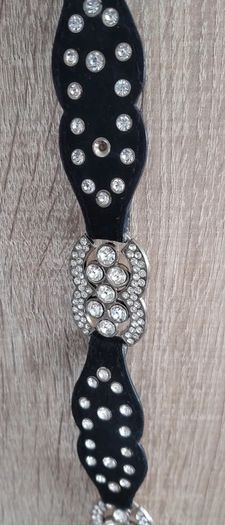 Black belt with rhinestones