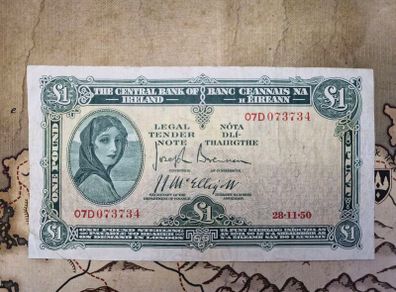 1 Pound Lady Lavery 28/12/50