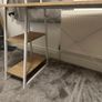Harlow Metal Shelved Desk - Oak Image 5