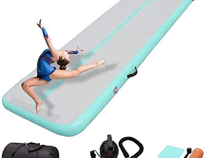 Air Gymnastics Track Tumbling Mat/Inflatable Gymnastics Tumble Track Gym Mat for Home Use/Training/Cheerleading/Yoga/Water Fun 10FT (FREE POSTAGE)