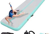 Air Gymnastics Track Tumbling Mat/Inflatable Gymnastics Tumble Track Gym Mat for Home Use/Training/Cheerleading/Yoga/Water Fun 10FT (FREE POSTAGE)