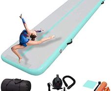 Air Gymnastics Track Tumbling Mat/Inflatable Gymnastics Tumble Track Gym Mat for Home Use/Training/Cheerleading/Yoga/Water Fun 10FT (FREE POSTAGE)