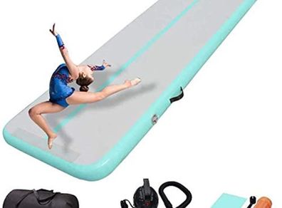 Air Gymnastics Track Tumbling Mat/Inflatable Gymnastics Tumble Track Gym Mat for Home Use/Training/Cheerleading/Yoga/Water Fun 10FT (FREE POSTAGE)