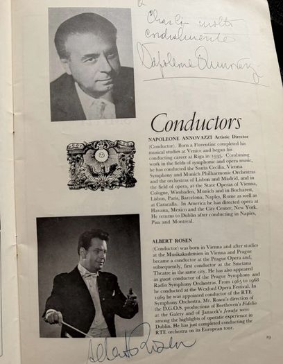 Dublin Grand Opera Society Spring Season 1976 Souvenir Programme  Signed with Autographs