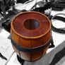 leather whiskey/spirit bottle barrel Image 3