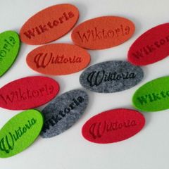 Custom Back to School Personalised Unique Luggage Felt Tag Bespoke Travel