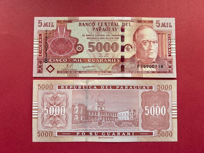 Paraguay  5000. Guaranies  2010  Pick 223c   ( Uncirculated )