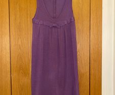 Purple pinafore dress