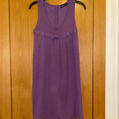 Purple pinafore dress