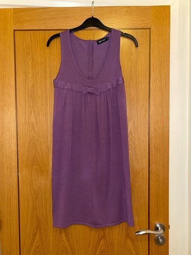 Purple pinafore dress