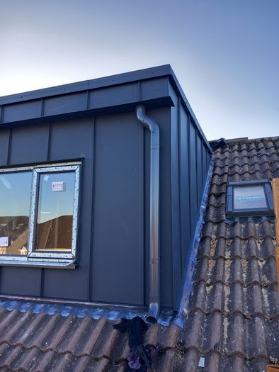 Standing seam roof, sale and delivery of roofing materials and gutter systems