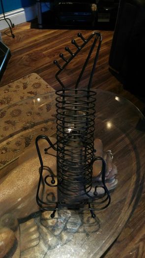 Black guitar cd holder