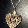 Vintage Hallmarked Silver Filigree Heart Necklace Image 3