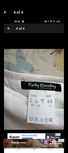 Betty Barclay white fully lined skirt.