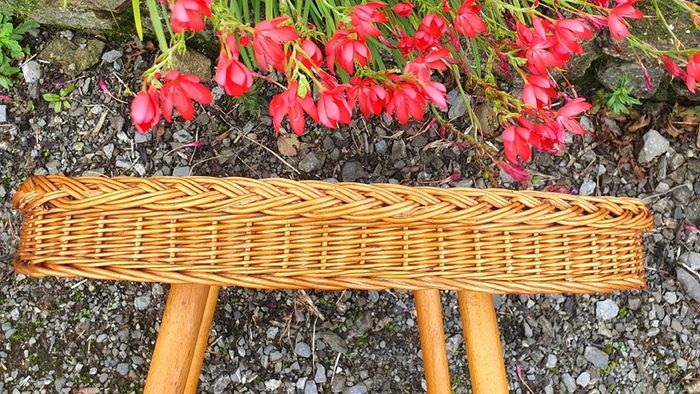 Very Rare Mid Century Wicker Table