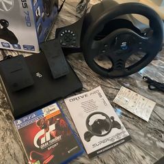 SuperDrive GS750 Racing Wheel + Pedals + Gear Shifter + Gran Turismo Sport
