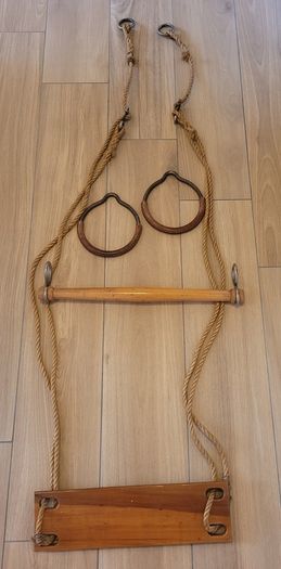 antique unique,  gymnastic trapeze set