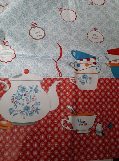 New wipe clean vintage tablecloth