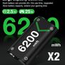Rechargeable Battery Pack for Xbox One/Series X|S,2x6200mWh Xbox Controller Battery Pack for Series X|S/S/X/Elite Controller-Q08 Image 3