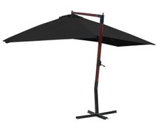 Hanging Garden Parasol with Wooden Pole 400x300 cm Blue