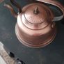 Antique Copper Bell Shaped Kettle with Brass Spout & Tin Lining Image 5