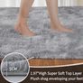 Rugs Living Room 80x160cm, Grey Runner rug for Bedroom, Washable Anti Slip Fluffy Rug Shaggy Soft Modern Floor Carpets Mat Beside Rugs for Kids Hallway Living Room Image 3