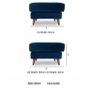 2 x Two seater dark grey couch and footstool - excellent condition Image 10