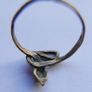 Vintage Sterling Silver 925 Gold Plated Snake Ring, adjustable size - 1,2g Image 3