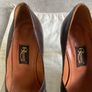 Pair of vintage handcrafted italian leather stilettos Image 2