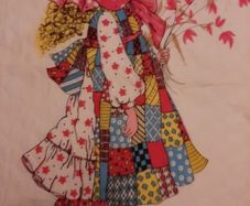 New large quilted fabric hobbie holly