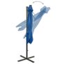 Cantilever Umbrella with Pole and LED Lights Azure Blue 250 cm Image 7