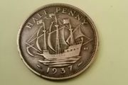 1937 George VI UK Half Penny