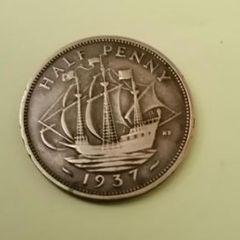 1937 George VI UK Half Penny