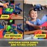 Supercharge Speedway Playset + 2 Monster Jam Trucks (Megalodon and El Toro Loco 1:64 Scale Die-Cast Monster Trucks) Kids Toys Image 2