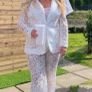 Bridal White Lace Suit Image 6
