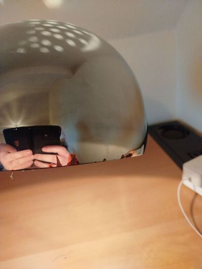 Polished Chrome Curved Office/Study Lamp