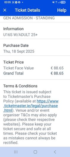 Less than face value...2 x Lewis Capaldi Tickets