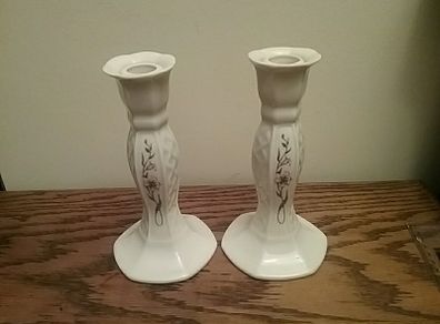 Beleek 2000 Country Trellis Candle Sticks