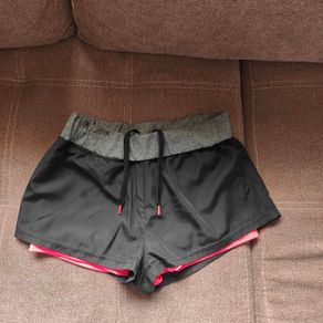 Double Up Yoga/Gym Shorts-Black/Pink size 10