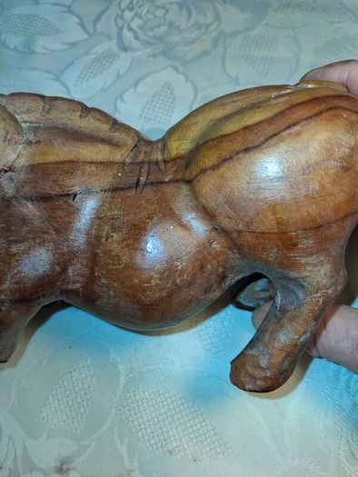 Hardwood Handcarved Pig