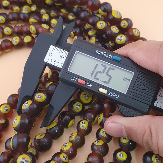 Vintage Middle Eastern Old Face Glass Beads Necklace