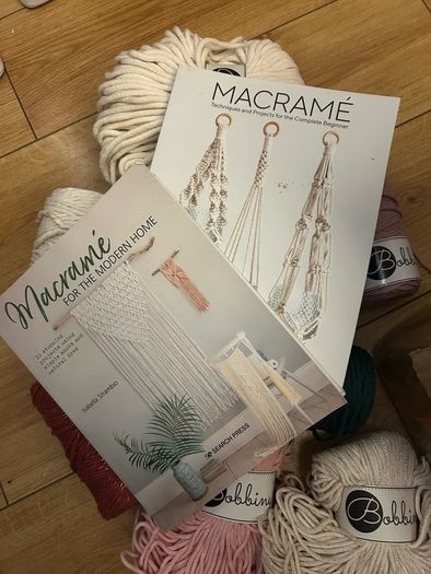 Macrame wool and accessories