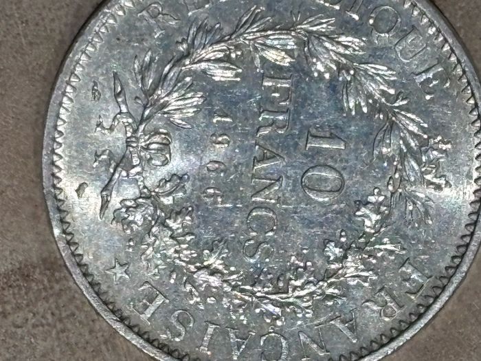 2 x 10 Franc Silver Coins 1965 1966