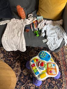 baby items - toy, vests, spoons etc