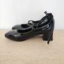 No-l-ita Italian designer Black Genuine Leather Mary Jane Pump Heels RRP 150E Image 2