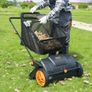 Push Lawn Sweeper, 21inch Leaf & Grass Collector, Strong Plastic Wheels & Heavy Duty Thickened Steel Durable to Use with Large Capacity 3.5 cu. ft. Image 6