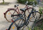 2 vintage style city bikes