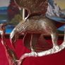 High Quality Shiny Solid Brass Eagle On A Wooden Round Black Plinth Base Image 5