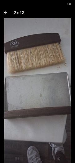 Table Brush & Tray in Beechwood or Thermowood